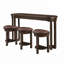Ensemble de 4 tables de bar avec 3 tabourets de bar rembourrés en polyuréthane-1184374750-1184374723