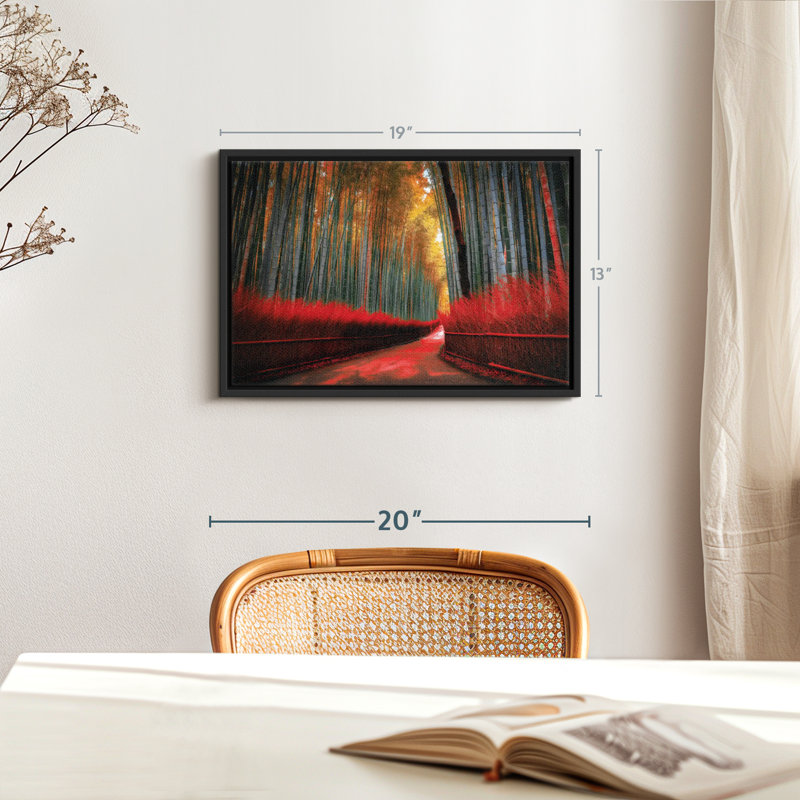 Impression sur toile Arashiyama Bamboo Trail, H 13 po x l 19 po