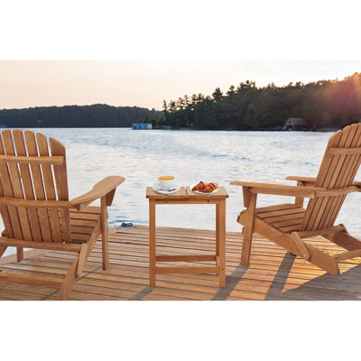 Chaise Adirondack pliante en bois massif Aminata
