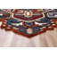 Tapis bleu / rouge / orange en laine / coton touffeté à la main Acoidan-570138425