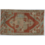 Vintage Circa 1940 Red Turkish Yastik Handwoven Rug 1'6 X 2'6