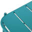 Matte Teal Side Table, Creating A Cozy Outdoor Iron Atmosphere Table For Wonderful Experience