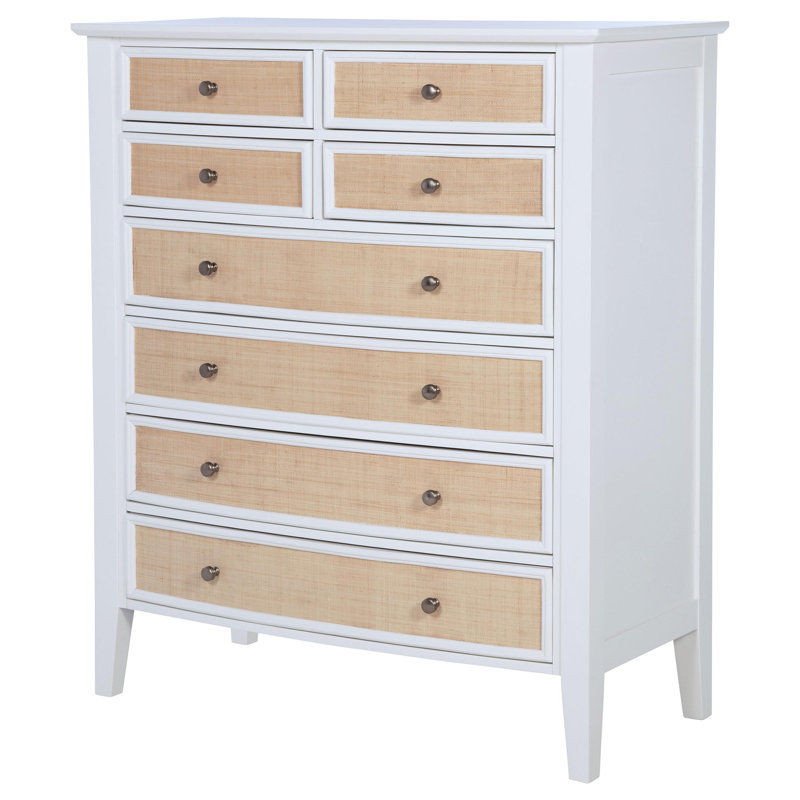Commode 8 tiroirs Coden - blanc