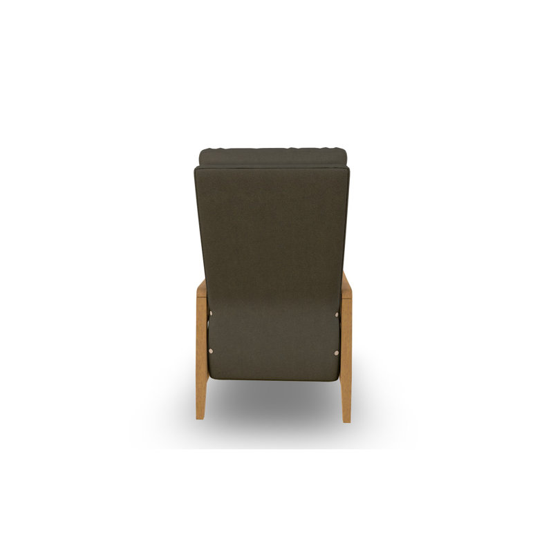 Fauteuil inclinable moderne, Cendré, Bouleau couleur miel