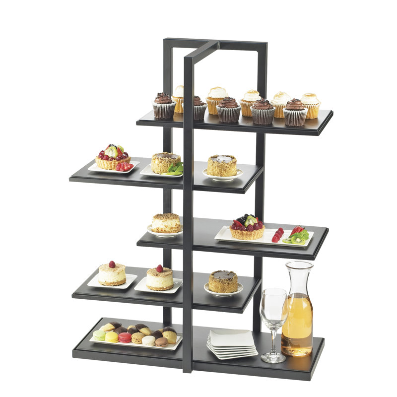 Multi-Level Shelf Display - 28 1/2" X 13 1/2" X 36 1/2", Black
