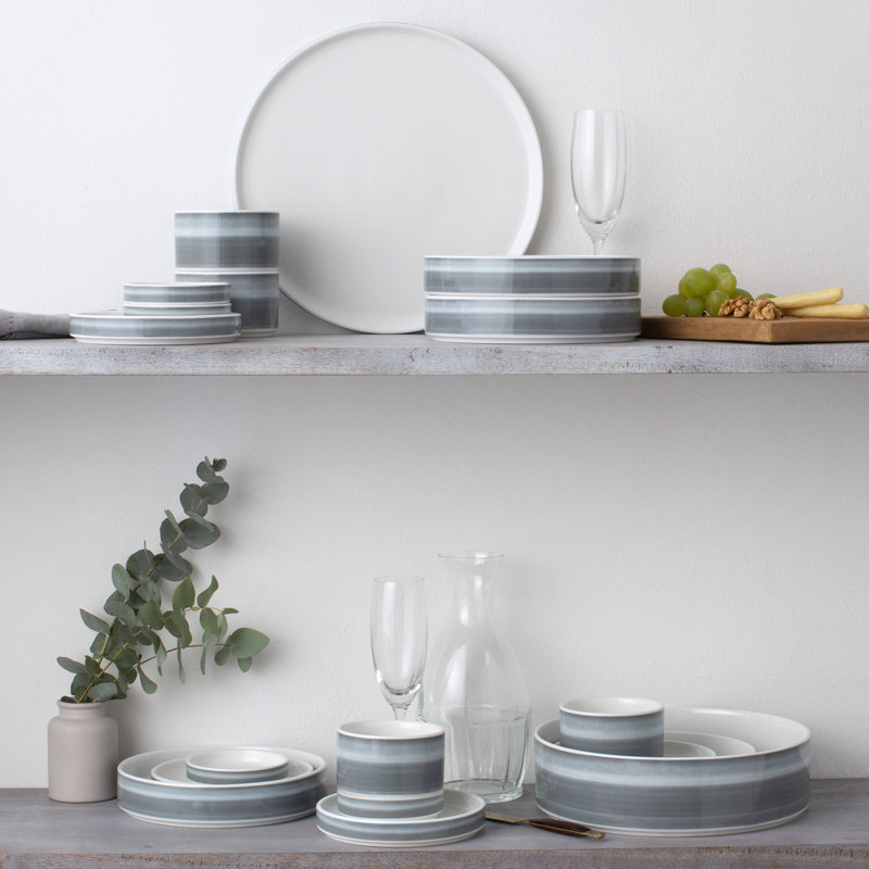 Noritake Colorstax Ombre Stax Mini Plates, 3.75", Charcoal