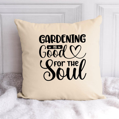 Citation amusante «Garden Lover» 589 - Coussin décoratif inclus