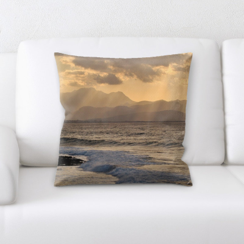 Coussin décoratif paysage côtier