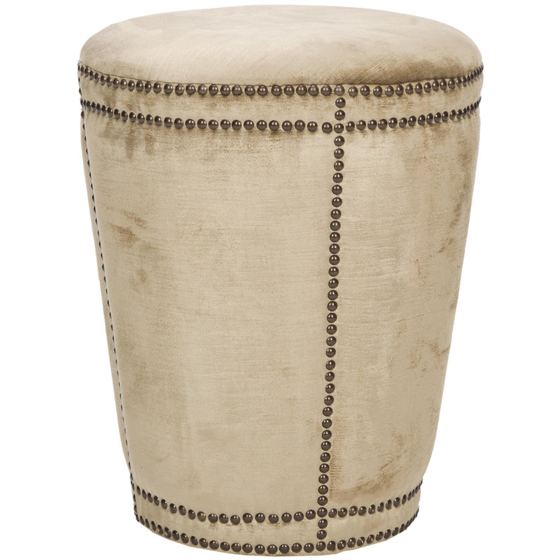 Kebrina Upholstered Ottoman, Antique Beige