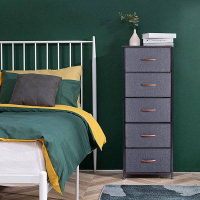Commode de rangement 5 tiroirs Oakman