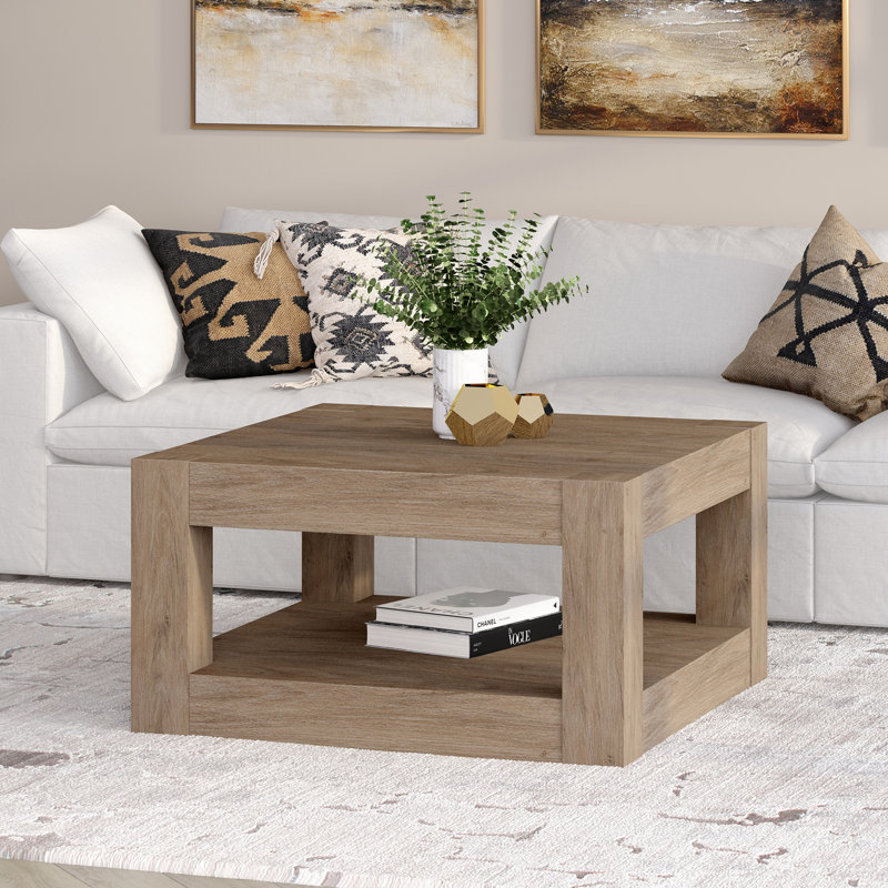 Hughes Single Coffee Table, Antique Gray Oak