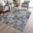 Machine Washable Indoor/Outdoor Xhevrie Pewter Rug-1395014006