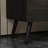 47.2"W Modern Black Sideboard With Slatted Door & Adjustable Shelves