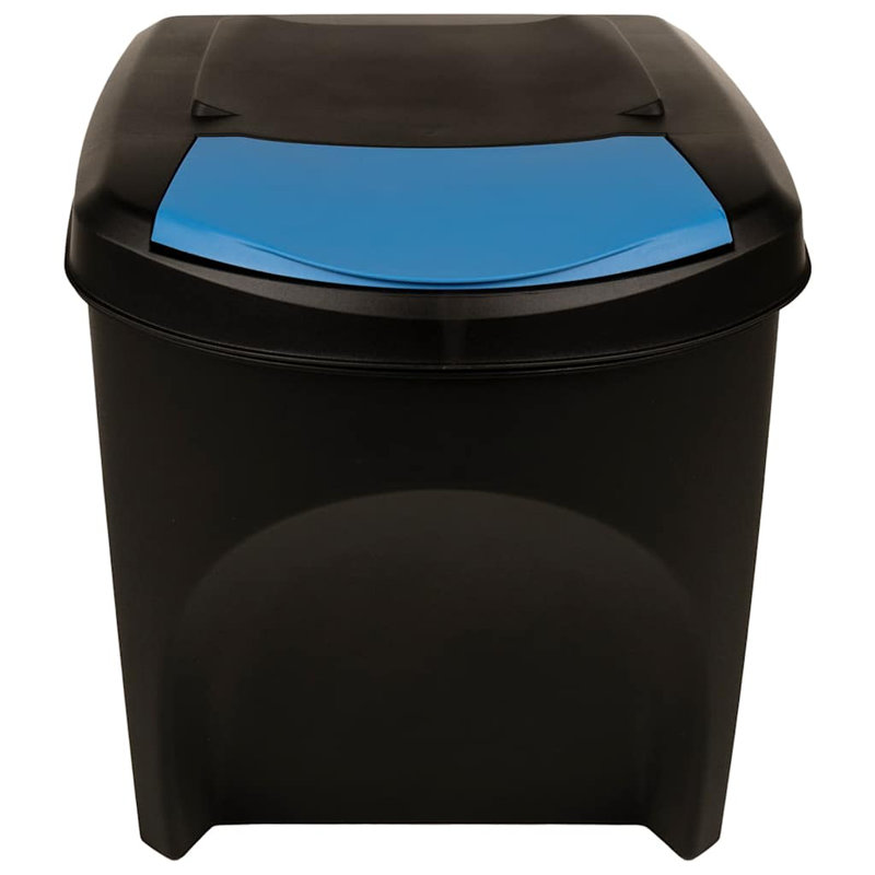 vidaXL Stackable Garbage Bin Boxes Anthracite 19.8 gal Polypropylene