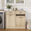 Armoire à linge dissimulée avec rangement pour salle de bain, panier à linge moderne à ouverture inclinable et cannelée, avec tiroirs et paniers étanches-133868349-133868352
