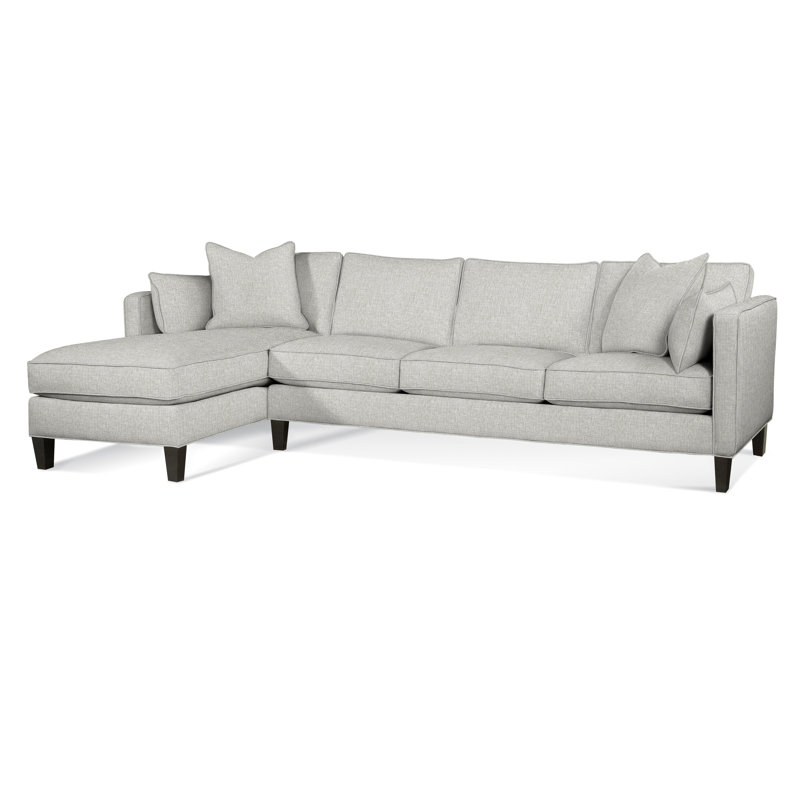 Lenox Chaise Sectional, Brown Geometric, 0456-33, Left Hand Facing, Java