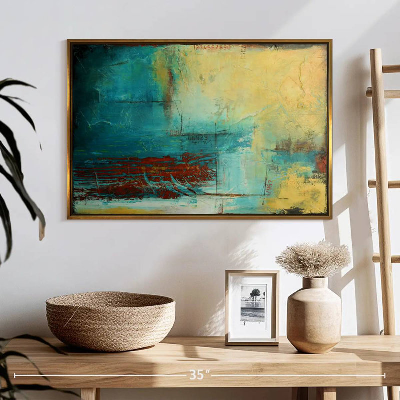 Distant Limit, 25" X 17", Floating Frame Gold