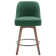 Swivel Upholstered Counter Stool with Solid Wood Frame