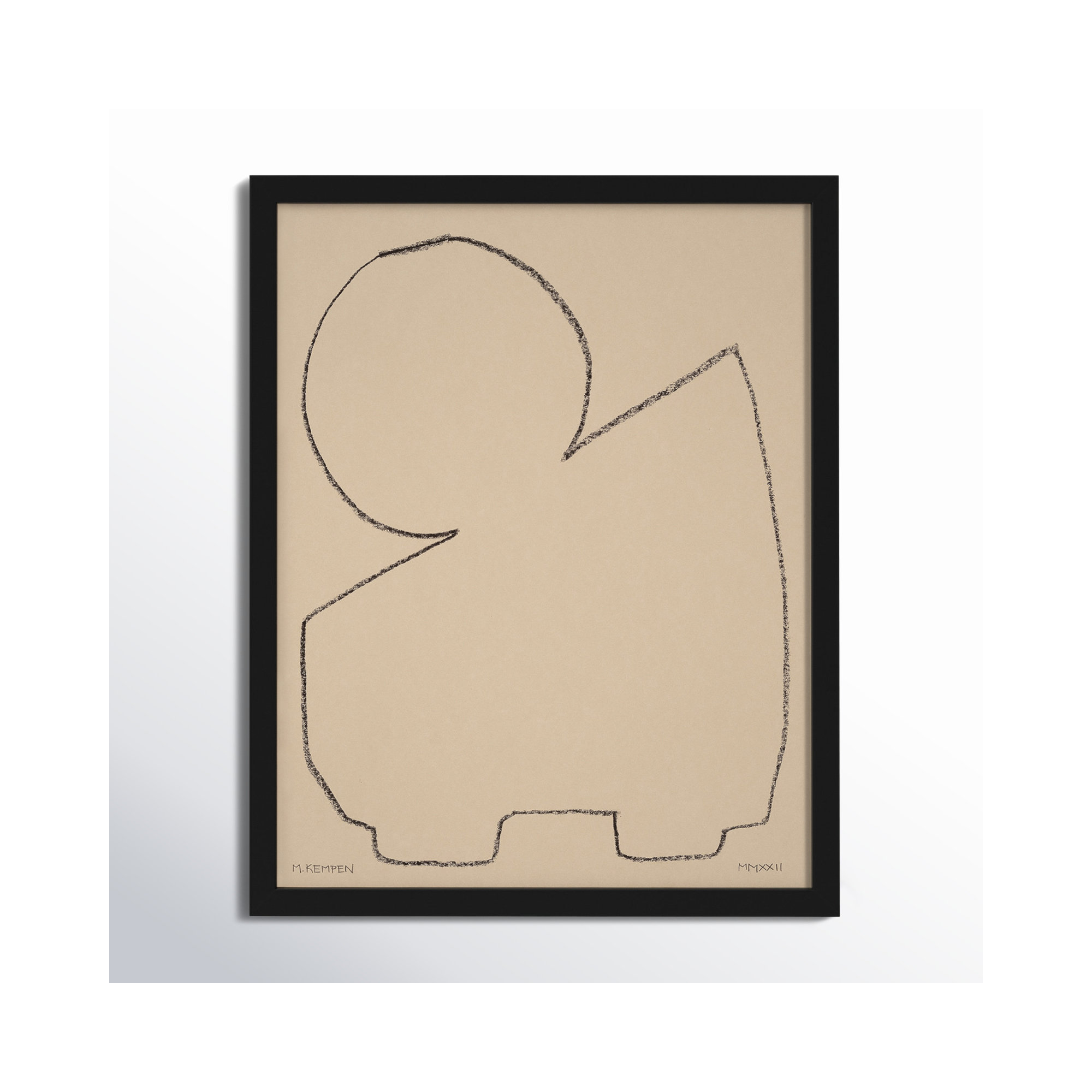Outlines 1 by Michael Kempen, 16" W x 20" H, Black Framed