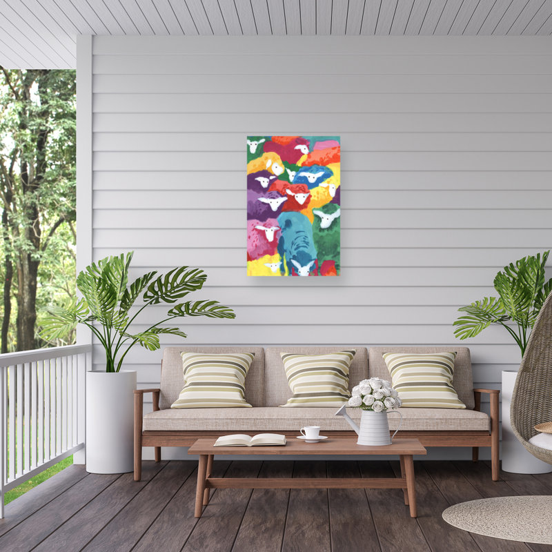 Cocktail coloré de bolognaise sur toile, H 47 po x l 30 po