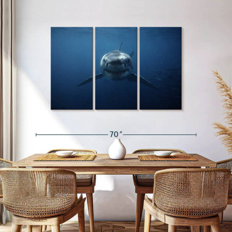 Brampt Shark Stalking, 36" H x 57" W