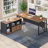 63" Executive Desk with File Cabinet