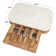 Cole And Grey Wood Handmade Cutting Board With 4 Cheese Knives
