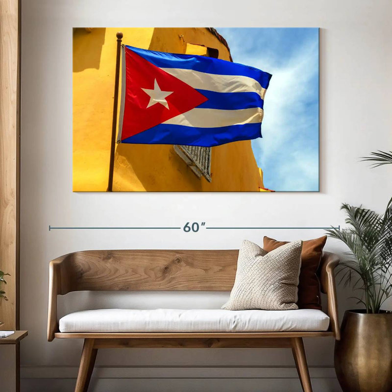 Borges Wavy Cuban Flag, 34" H x 51" W