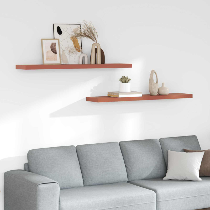 Floating Shelf, 4cm H x 120cm W x 23.5cm D, Red