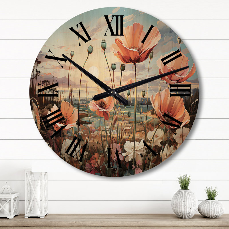 Très grande horloge murale Peach, Grand