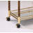 Helmut Clear Glass & Gold Plated Finish Serving Cart