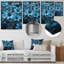 Décorations murales monochromes bleues et grises brumeuses I - marguerites-548116505-548116506