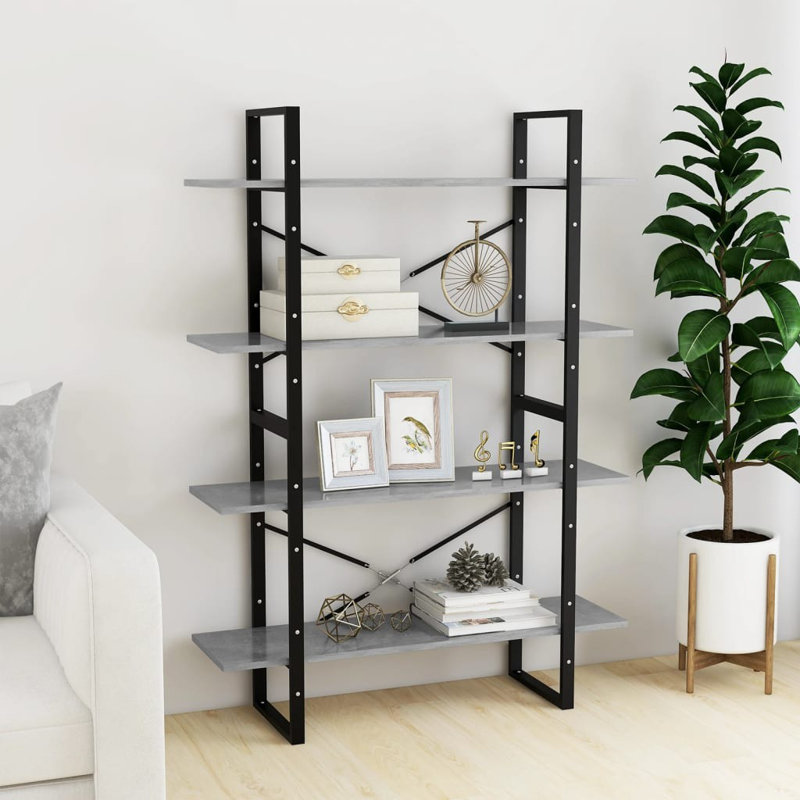 Bibliothèque Canne en bois d'ingénierie, Blanc, (3 tablettes) H 41,3 po x l 15,7 po x P 11,8 po