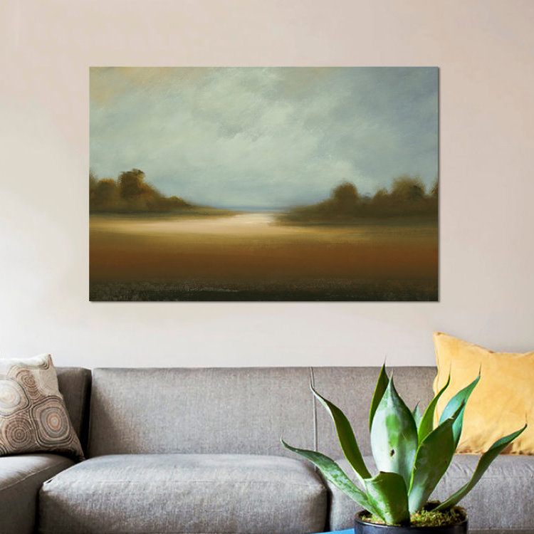 «Peaceful Vista» par Lisa Ridgers - impression sur toile tendue, H 26 po x l 40 po x P 1,5 po, Pas de tapis, Toile tendue