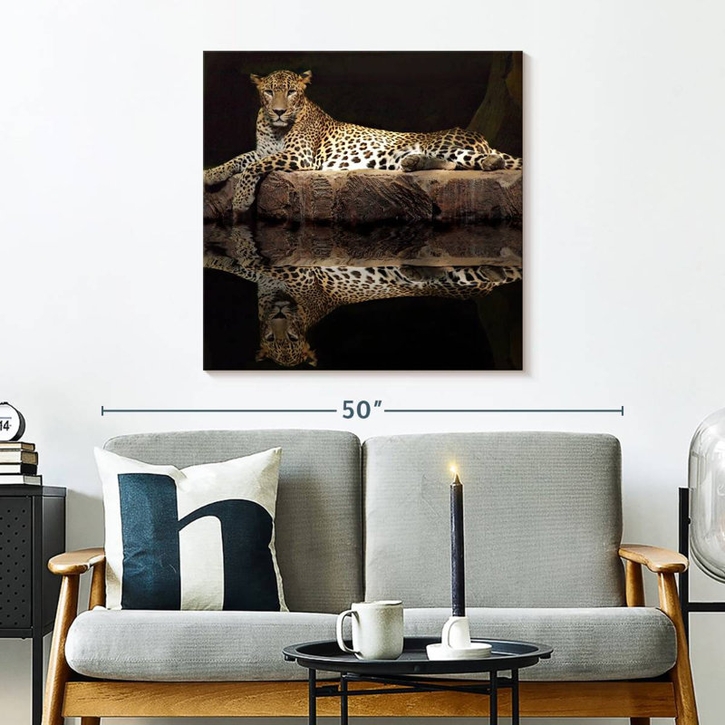 Brampt Leopard Water Reflection
