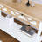 " traditional console table with 2 drawers and bottom shelf, easy assembly entryway table with classic design