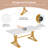 63" Modern Executive Desk, Large Office Computer Desk with Stylish Gold X-Legs