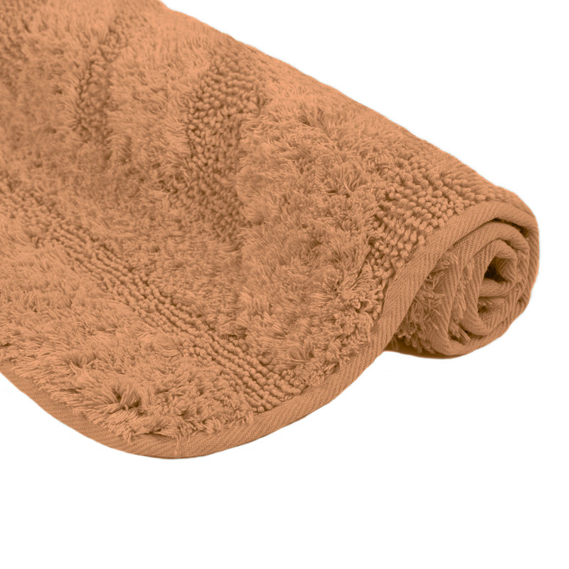 Irine Cotton Non-Slip Bath Rug, Coffee