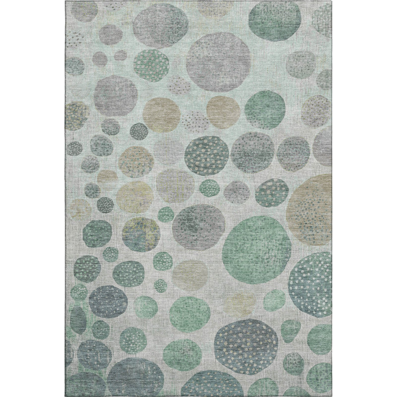 Premium Machine Washable Lonon AMF1952 Geometric Rug, Rectangle 3' x 5'