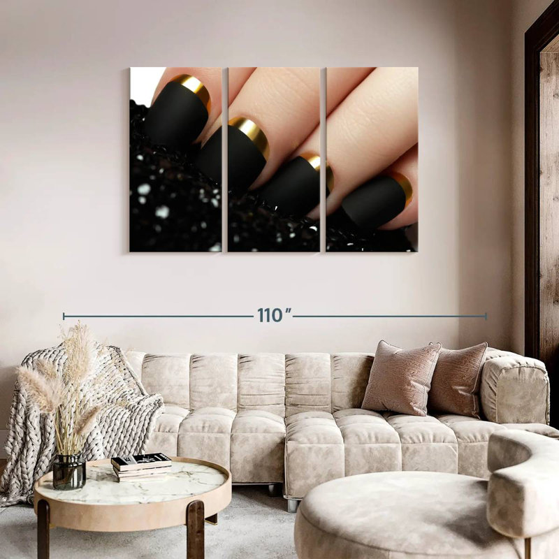«Black Matte Nails», H 48 po x l 74 po