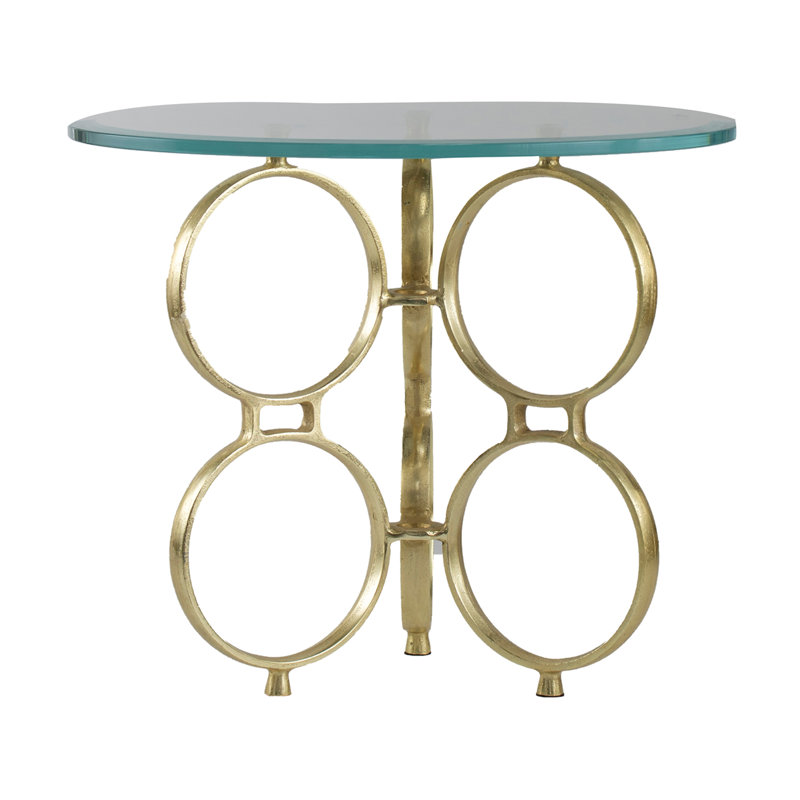 Glass Top End Table