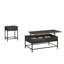 Ensemble de 2 tables basses et tables de bout en bois
