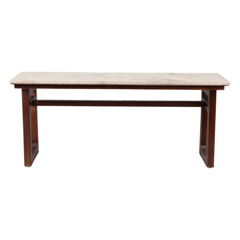Hokku Designs 42" Bench With Marble Top, Multi