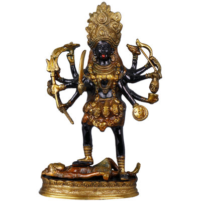 Figurine déesse Kali en laiton