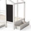 Lit simple avec tableau noir et tiroirs, deux options d'assemblage