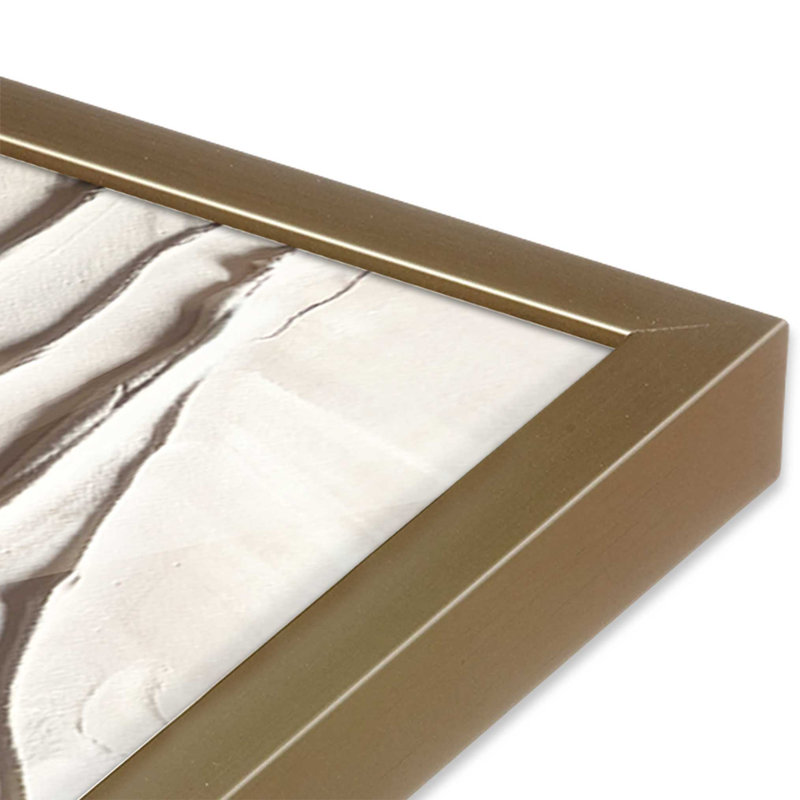 Wave Formations I Print, 15.25" H x 12.25" W, Brushed Gold, Framed Print without Mat