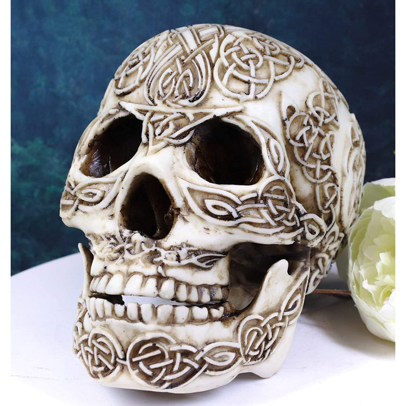 Figurine décorative de crâne d'halloween macabre Halloween