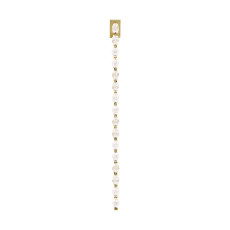 Collier LED Armed Sconce, Natural Brass, 28"