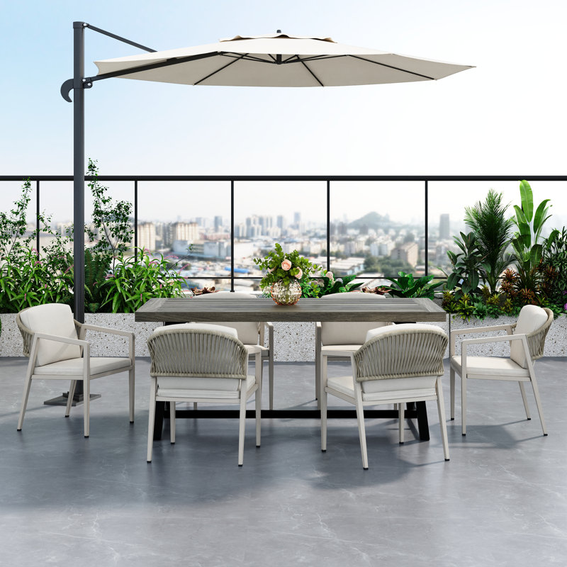  Ensemble de salle à manger d'extérieur 7 pièces 7 pièces