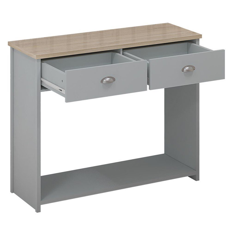 Zack 97Cm Farmhouse 2 Drawer Hallway Console Table